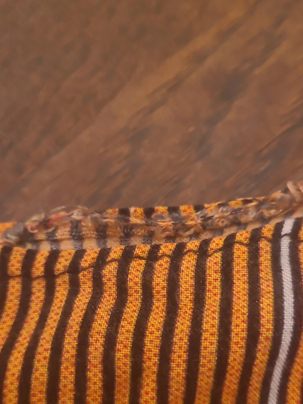 Striped Red and Orange Women’s Caftan Dress - Picture 8 of 8